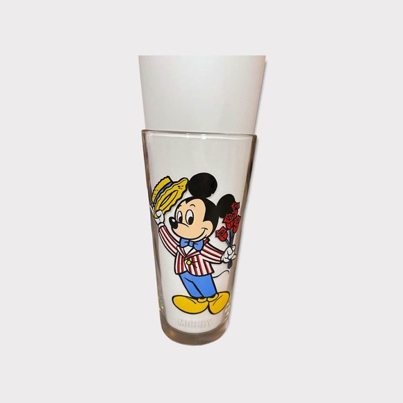 1978 Pepsi Drinking Glass Mickey Mouse with Roses and Minnie - Picture 1 of 6